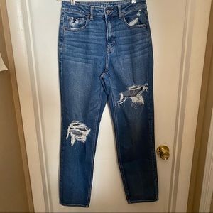AE Stretch Mom Straight Jean size 8 x-long